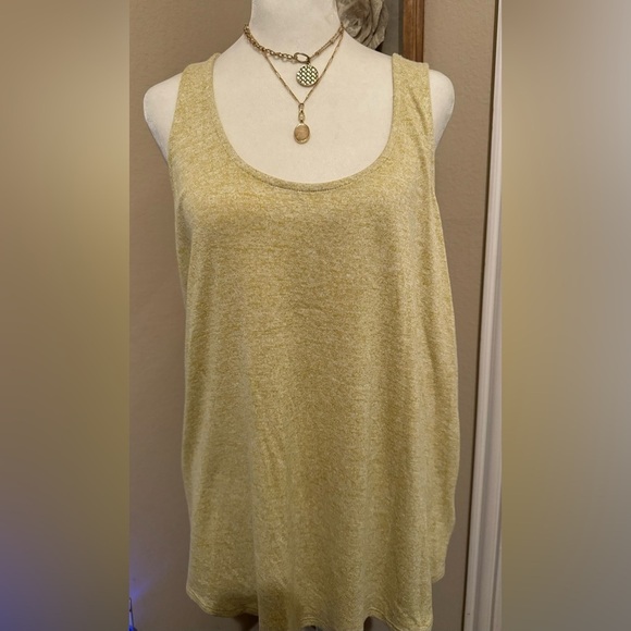 Express Pink Soft Yellow. Velvety Soft. Open Detail on back. Size Large-NWT - Picture 1 of 5